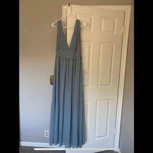 Lulus Heavenly Hues Denim Blue Maxi Dress
